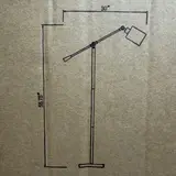Adjustable Swing Arm Floor Lamp, 55.75", Bronze Finish, Reading Light - Thumbnail 7