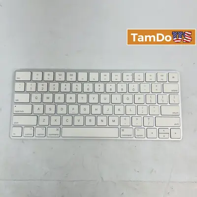 Apple Magic Keyboard A1644, Wireless Bluetooth, Rechargeable, Silver/White at Keyboards, Mice & Pointers in good condition