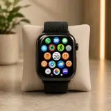 Apple Watch Series 10 (46mm, Cellular) Jet Black AL Case Black Sport Loop - Thumbnail 1