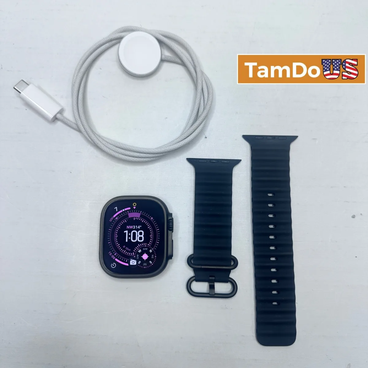 Apple Watch Ultra 3 (GPS+Cellular) 49mm Titanium Case with Black Ocean Band - Photo 1 - Real photo at TamDoUS Salt Lake City