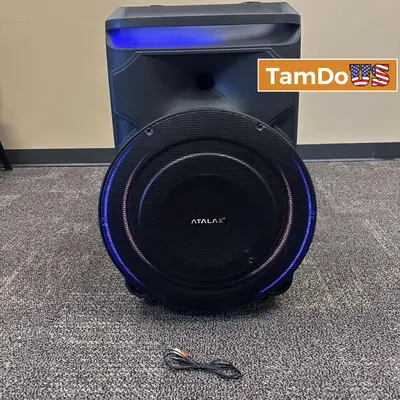 ATALAX Samba Professional Wireless Speaker, 5500W PMPO, Bluetooth, FM, LED Light at Portable Audio & Headphones in excellent condition