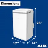 AuxAC MF-08KC Portable Air Conditioner with Dehumidification 5500 BTU (8000 BTU ASHRAE) White - Thumbnail 2