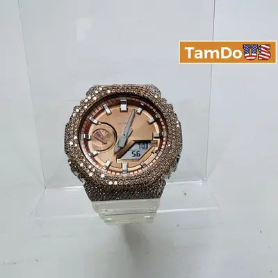 Custom Casio G-Shock GA-2100BM "CasiOak" Iced Out Mod - Analog Digital Watch at Watches, Parts & Accessories in new_open_box condition