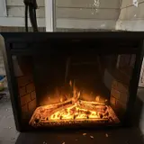 EdenDirect 30.51-in W Black Wall-Mount LED Fireplace - Thumbnail 2