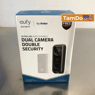 eufy Dual Camera Smart Video Doorbell + Chime 2K HDR Security Cam work w/ Alexa at Surveillance & Smart Home in new_open_box condition