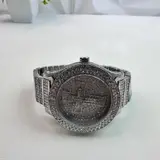 Iced Out Cross Watch $999 Men's 41mm, Full Rhinestone Dial, Gold-Tone Quartz - Thumbnail 9