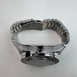 Iced Out Cross Watch $999 Men's 41mm, Full Rhinestone Dial, Gold-Tone Quartz - Thumbnail 8