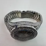 Iced Out Cross Watch $999 Men's 41mm, Full Rhinestone Dial, Gold-Tone Quartz - Thumbnail 7