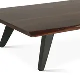 Kennedy 50" Coffee Table, Walnut Base, Black Powder Coated Metal Frame - Thumbnail 5