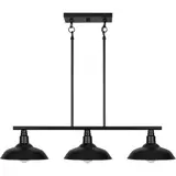 Kenroy Home 93512BL 3-Light Linear Pendant Ceiling Fixture, Black Finish - Thumbnail 2
