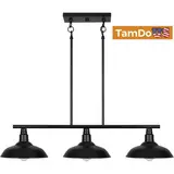 Kenroy Home 93512BL 3-Light Linear Pendant Ceiling Fixture, Black Finish - Thumbnail 1