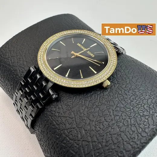 Michael Kors $250 Darci MK3322 Women's Watch 39mm Black Dial Glitz Steel Quartz at TamDoUS Taylorsville