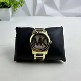 Michael Kors $310 MK5864 Women’s Gold-Tone Crystal Logo Watch 45mm - Thumbnail 5