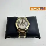 Michael Kors $310 MK5864 Women’s Gold-Tone Crystal Logo Watch 45mm - Thumbnail 1
