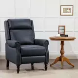 Midnight Blue Recliner Armchair, Nailhead Trim, Comfortable Lounge Chair (SN-014) - Thumbnail 3