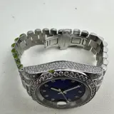 Moissanite $2882 Presidential Watch 41mm, Blue Dial, 13.3CT VVS, White Gold Auto - Thumbnail 5