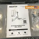 Mount-It! MI-7905 Sit-Stand Workstation Wall Mount Adjustable Monitor Arm - Thumbnail 1