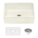 Ruvati Fiamma Undermount 33-in x 20-in Fireclay Single bowl Kitchen Sink - Thumbnail 2