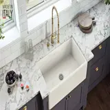 Ruvati Fiamma Undermount 33-in x 20-in Fireclay Single bowl Kitchen Sink - Thumbnail 3