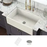 Ruvati Fiamma Undermount 33-in x 20-in Fireclay Single bowl Kitchen Sink - Thumbnail 4