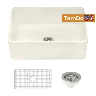 Ruvati Fiamma Undermount 33-in x 20-in Fireclay Single bowl Kitchen Sink at Kitchen, Dining & Bar in new condition