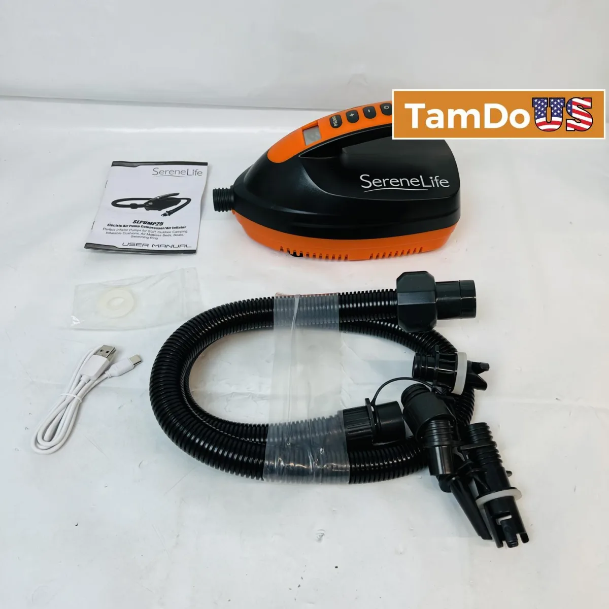 SereneLife SLPUMP25 Electric Air Pump Compressor / Inflator – Portable 12V DC - Photo 1 - Real photo at TamDoUS Salt Lake City