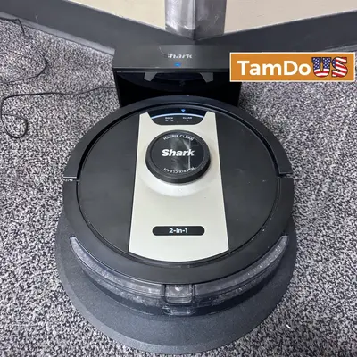 Shark RV2410WD IQ 2-in-1 Robot Vacuum & Mop with Sonic Mopping, Matrix Clean at Household Supplies & Cleaning in excellent condition