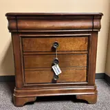 Solid Wood Nightstand CM750NSO – 3 Drawers, Heavy, High-End Walnut Finish - Thumbnail 2