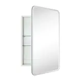 TEHOME Claytin 20x30 White Mirrored Medicine Cabinet Soft Close Surface/Recessed - Thumbnail 2