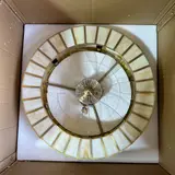 Warehouse of Tiffany Sorcha 17.5" 6-Light Brass Ceiling Fan with Light Kit - Thumbnail 6