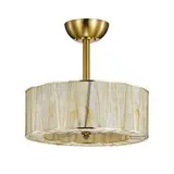 Warehouse of Tiffany Sorcha 17.5" 6-Light Brass Ceiling Fan with Light Kit - Thumbnail 3