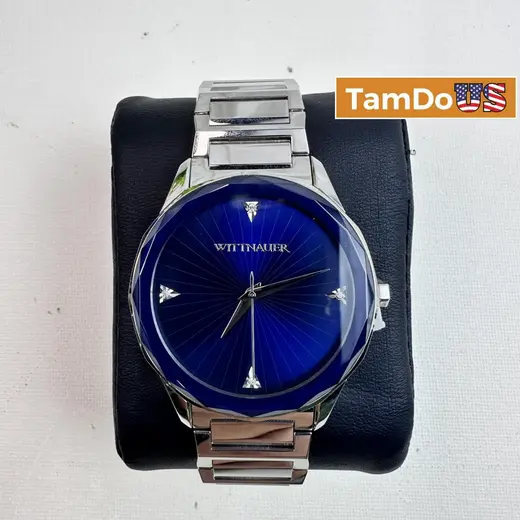 Wittnauer $570 Diamond Accent Men's Watch WN3103 43mm Stainless Steel, Blue Dial at TamDoUS Taylorsville