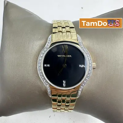 Wittnauer $725 Women's Watch WN4117 Diamond Accent Sapphire 30mm Stainless Steel at Watches, Parts & Accessories in excellent condition