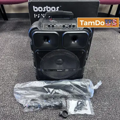 All-in-One Karaoke Solution – 12” Bluetooth Speaker with Mic & Adjustable Stand at Portable Audio & Headphones in new_open_box condition