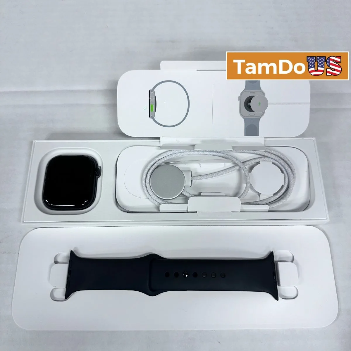 Apple Watch Series 10 (46mm, Cellular) Jet Black AL Case Black Sport Band - Photo 1 - Real photo at TamDoUS Salt Lake City