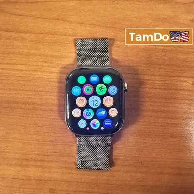 Apple Watch Series 10 (46mm, Cellular) Titanium Case Milanese Loop S/M at Smart Watches in good condition