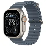 Apple Watch Ultra 3 (GPS+Cellular) 49mm Natural Titanium Case with AB Ocean Band - Thumbnail 1