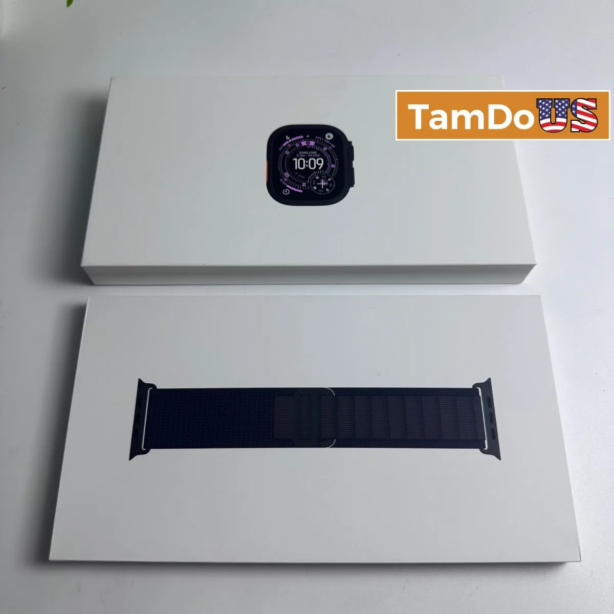 Apple Watch Ultra 3 (GPS+Cellular) 49mm Titanium Case Black Alpine Loop Band M - Photo 1 - Real photo at TamDoUS Salt Lake City