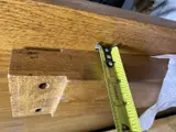 Armen Living Nevada Rustic Oak Wood Trestle Base Dining Table in Balsamico LCNVDIBAL - Thumbnail 5
