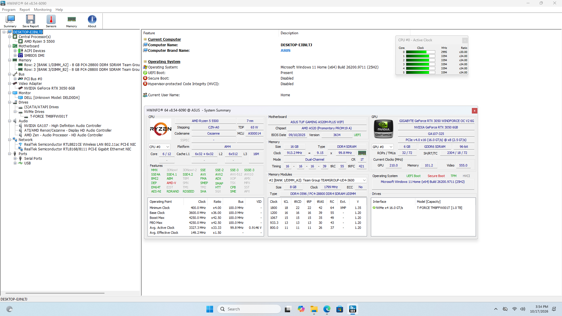 ASUS Gaming Desktop, Ryzen 5 5500, 16GB DDR4, 1TB SSD, RTX 3050 6GB - Thumbnail 9