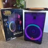Audio Matrix CB1501 15" Translucent Bluetooth Party Speaker Wireless Mic & Stand - Thumbnail 3