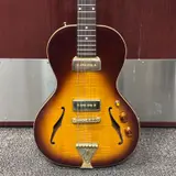 B&G Little Sister Crossroads Non-Cutaway P90 Tobacco Burst Hollow Body Guitar - Thumbnail 2