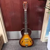 B&G Little Sister Crossroads Non-Cutaway P90 Tobacco Burst Hollow Body Guitar - Thumbnail 9