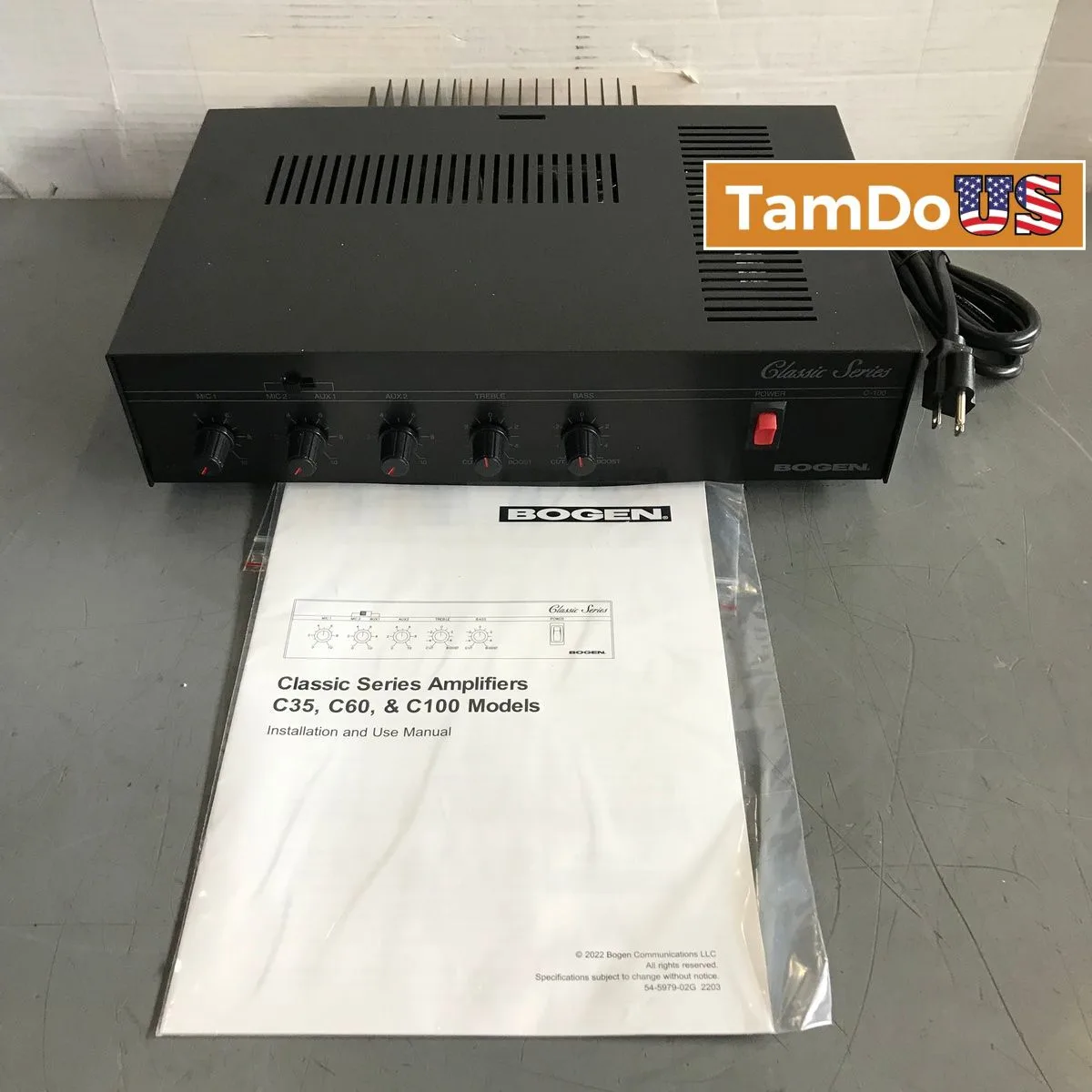Bogen C100 Classic Series Public Address Amplifier 100W PA Mono Amp 110V Vintage - Photo 1 - Real photo at TamDoUS Salt Lake City