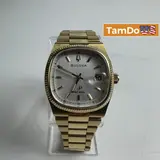 Bulova $825 Super Seville Gold Tone Precisionist Silver Dial Men's Watch 97B223 - Thumbnail 1
