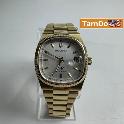 Bulova $825 Super Seville Gold Tone Precisionist Silver Dial Men's Watch 97B223 at Jewelry & Watches in excellent condition