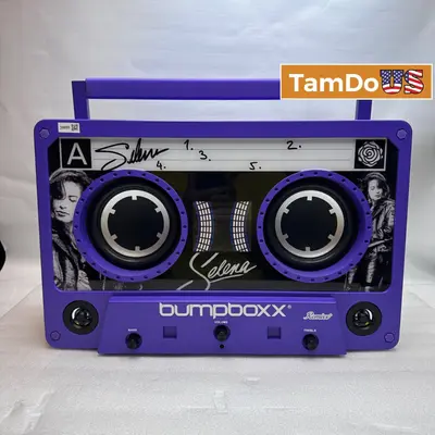 Bumpboxx Remix Selena Limited Edition Bluetooth Boombox Speaker Purple at Portable Audio & Headphones in excellent condition