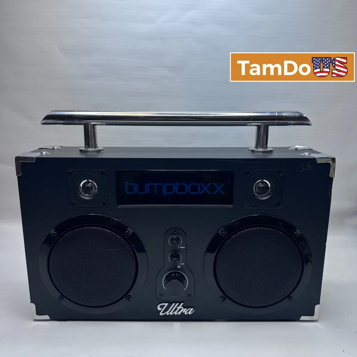 Bumpboxx Ultra Retro Bluetooth Boombox Portable Speaker Black FOR Outdoor Party - Photo 1 - Real photo at TamDoUS Salt Lake City