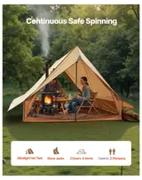 Camping Hot Tent 2 Person 4 Season Waterproof Winter Cabin Tent with Stove Jack - Thumbnail 3