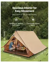 Camping Hot Tent 2 Person 4 Season Waterproof Winter Cabin Tent with Stove Jack - Thumbnail 2